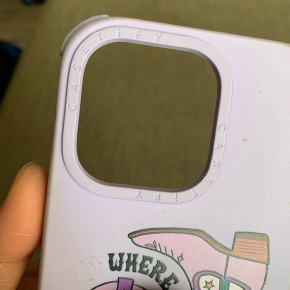 CASETiFY iPhone 14 Pro Case impact Protective Case with 2 pop sockets Purple EUC - Picture 5 of 16